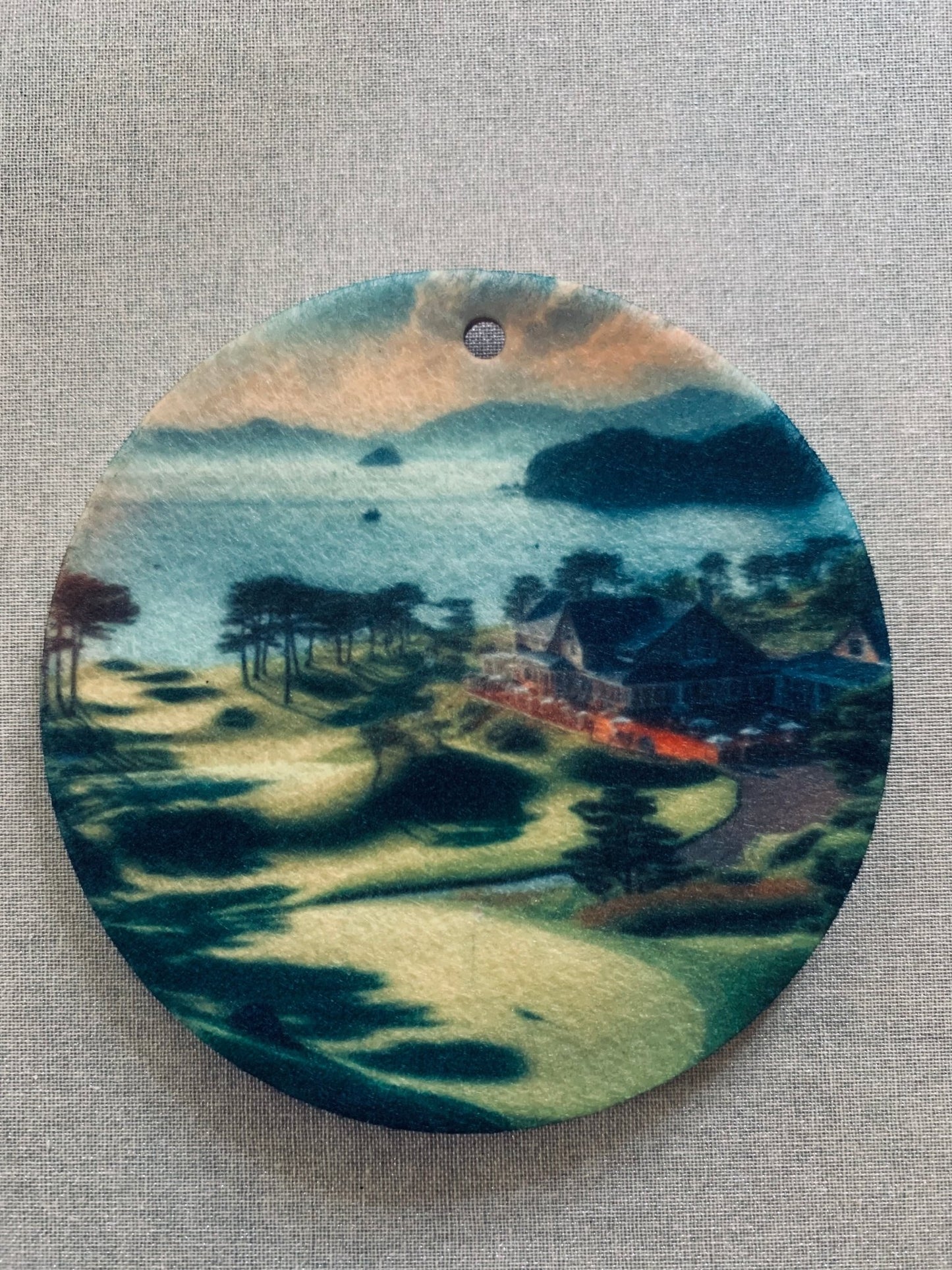 Country Club Car Air Freshener - Van80pl8 - Front side